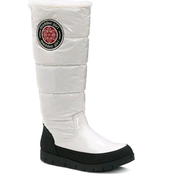 Madden Girl Iggloo Platform Puffy Snow Boots White Size 8 - Picture 1 of 8